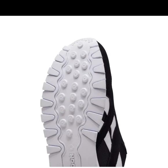 Reebok Kids Classic Nylon Sneakers - Black/Black White FV4441 - Picture 3 of 9